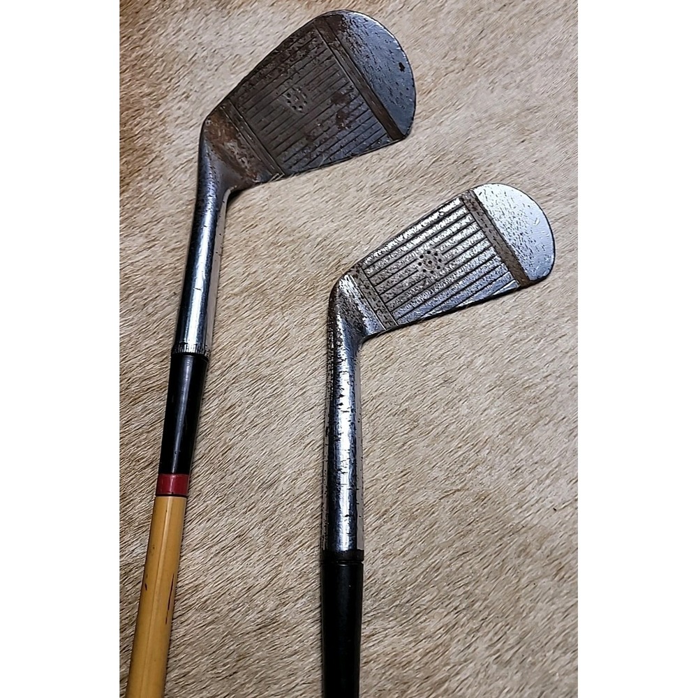 Vintage 1927 AJ Spalding Kro-Flite Sweetspot Iron Set 2-8 Mild English Steel RH